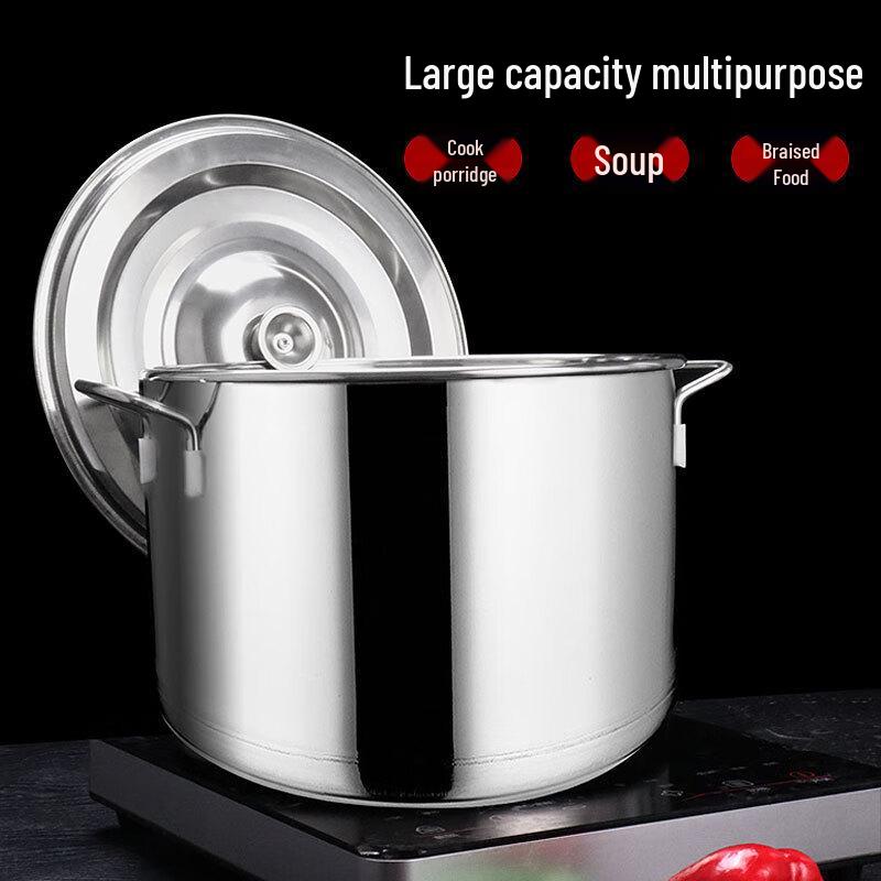 Yuexiang Commercial Thickened Stainless Steel Storage Pot with Lid