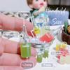 [JN] 1Set 1/12 Dollhouse Mini Fruit Vegetable Drink Bottle Model Doll Home Miniature Kitchen Scene Decoration