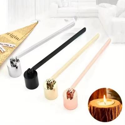 Multi Color Metal Candle Snuffer Long Handle Vintage Decor Bell-Shape Wick Cover Handicraft Candle Extinguisher Home Decor