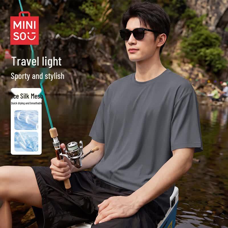 MINISO Men s Ice Silk Quick-Dry T-Shirt 3XL