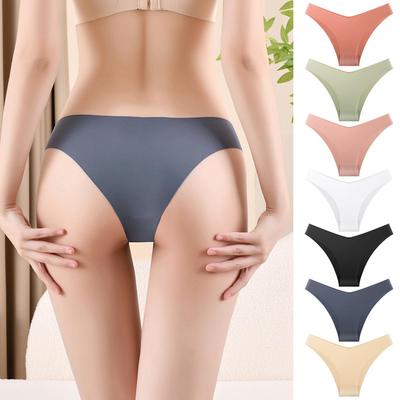 Bezešvé bikiny s polovičním pasem z ledového hedvábí pro ženy