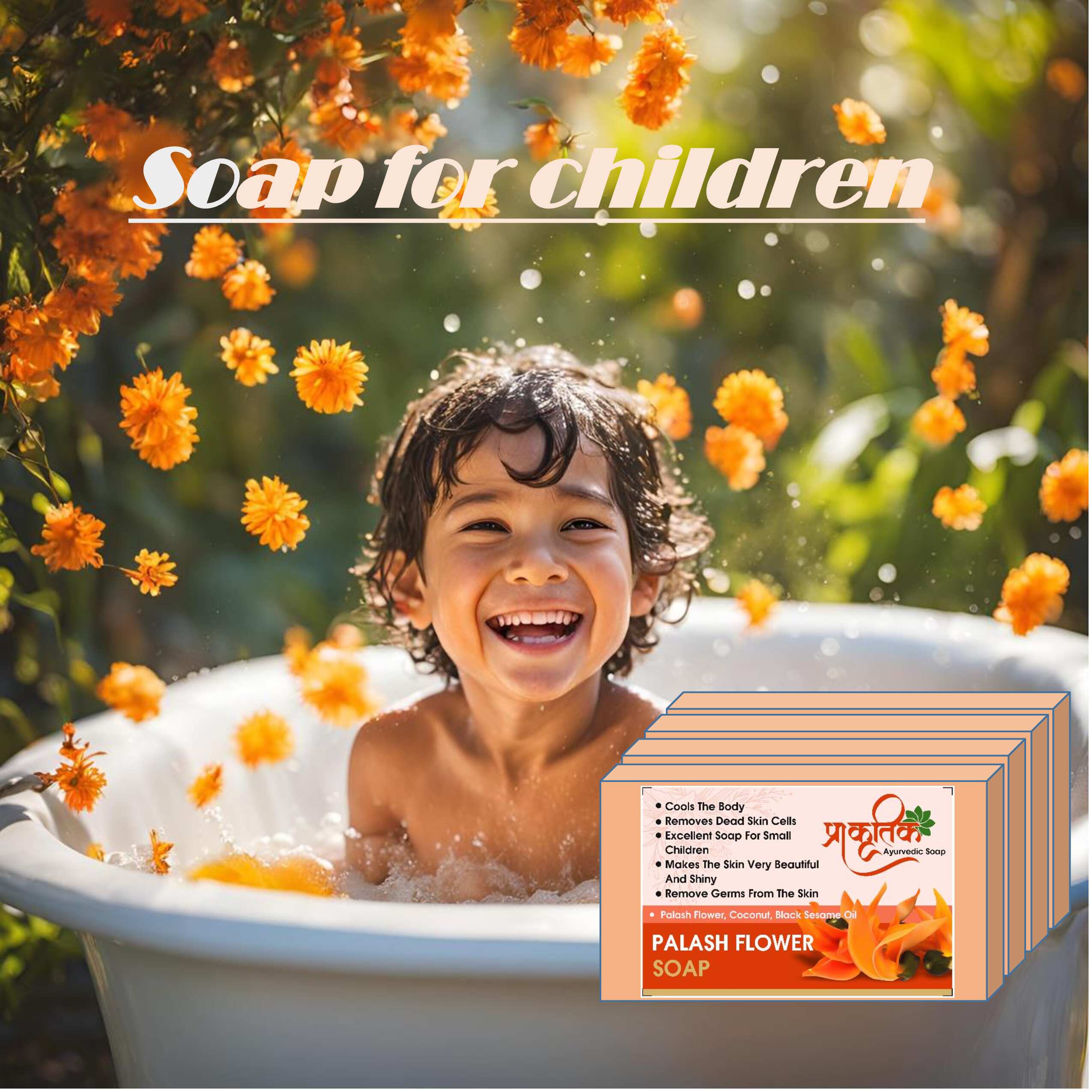 

Аюрведическое мыло Palash Flower Baby [ упаковка из 4 шт ] 4 pis