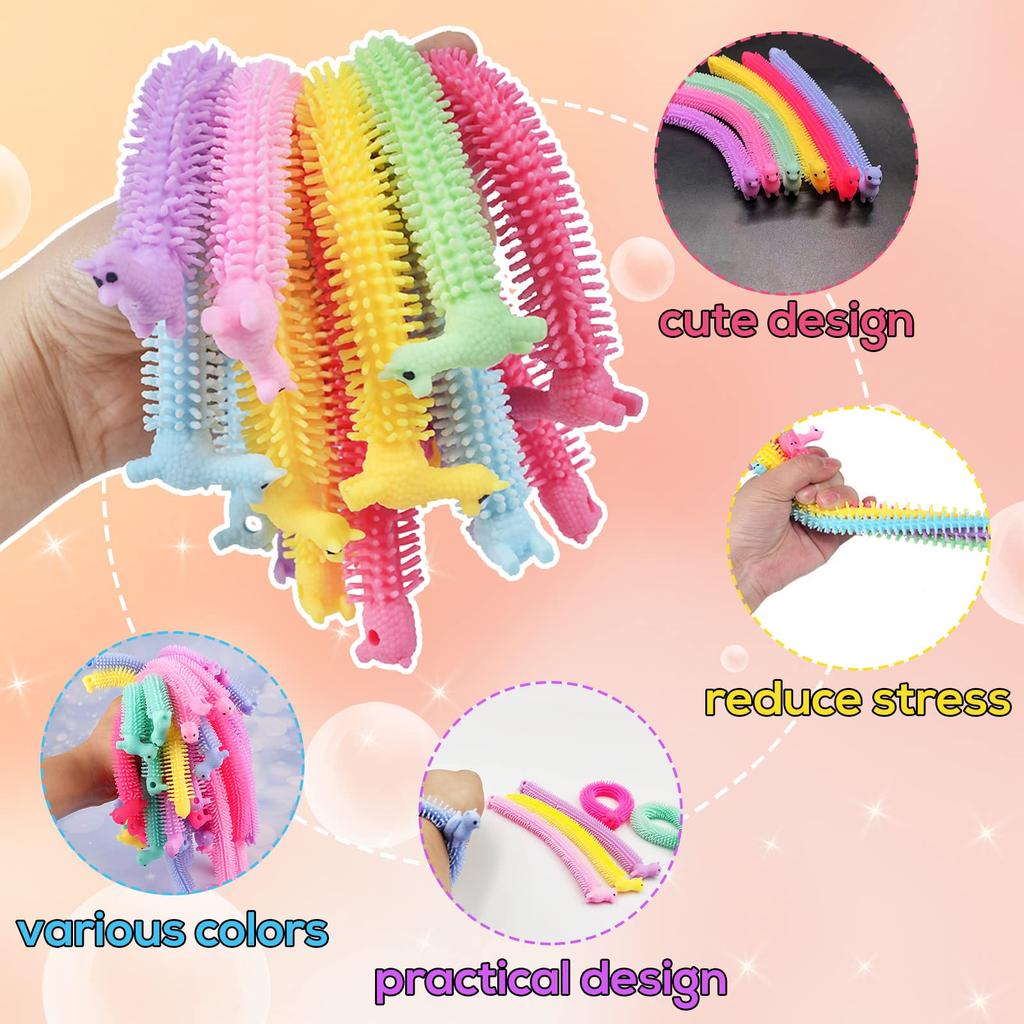 5-50Pcs Stretchy Fidget Toyupgraded Sensory Stringcolorful Stretchy Strings Fidget Toy For Kidsadultsautism