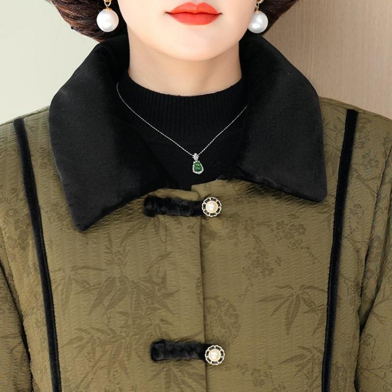 Winter Winter New Top Cotton-padded Jacket Piled and Thickened Chinese Thermal Jacket Cotton-padded Jacket Women