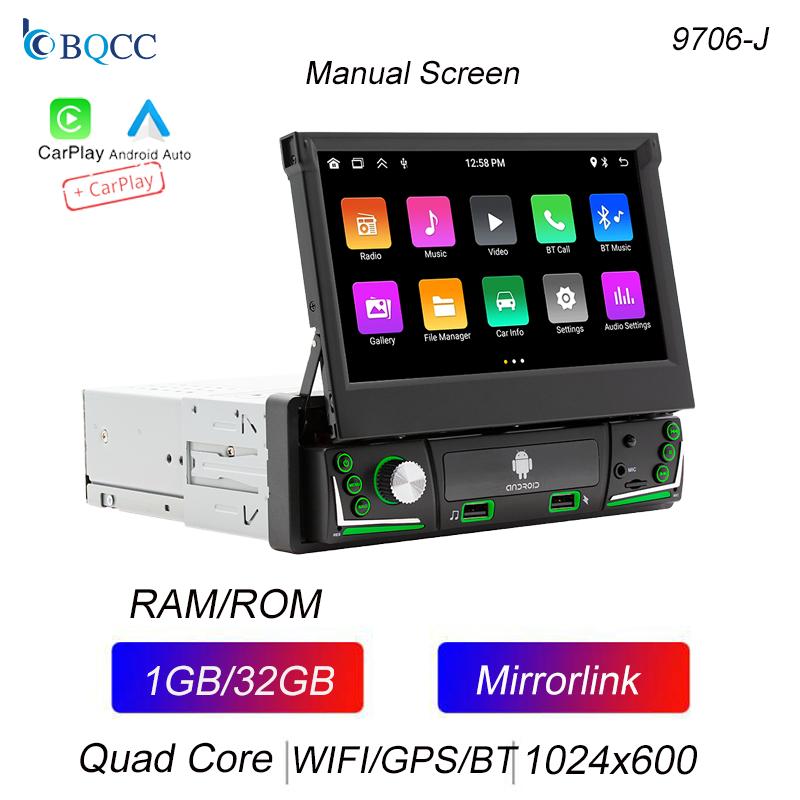 

BQCC 9706-J 7 Android навигационный плеер USB BT WIFI FM GPS беспроводной android мультимедиа радио auto/carplay mirrorlink автомобильная стереосистема