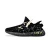 Originals Yeezy Boost 350 V2 Low Top Casual Shoes Unisex Black Blue HQ4540(Team373-)