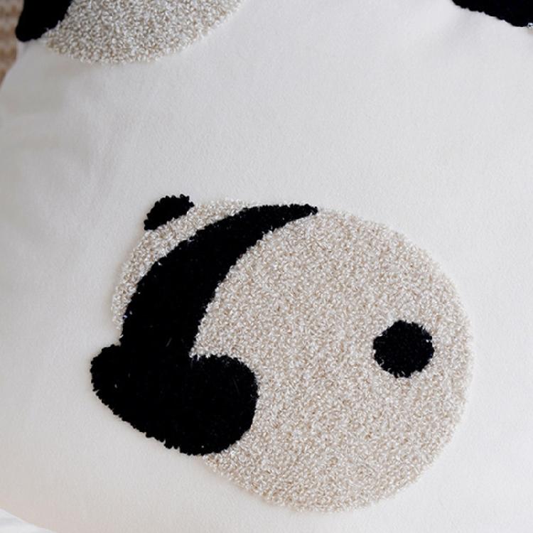 Cuddly Panda Pillow Case for Bedroom or Living Room Comfortable Sofa Pillowcase Removable Washable Cushion Cover
