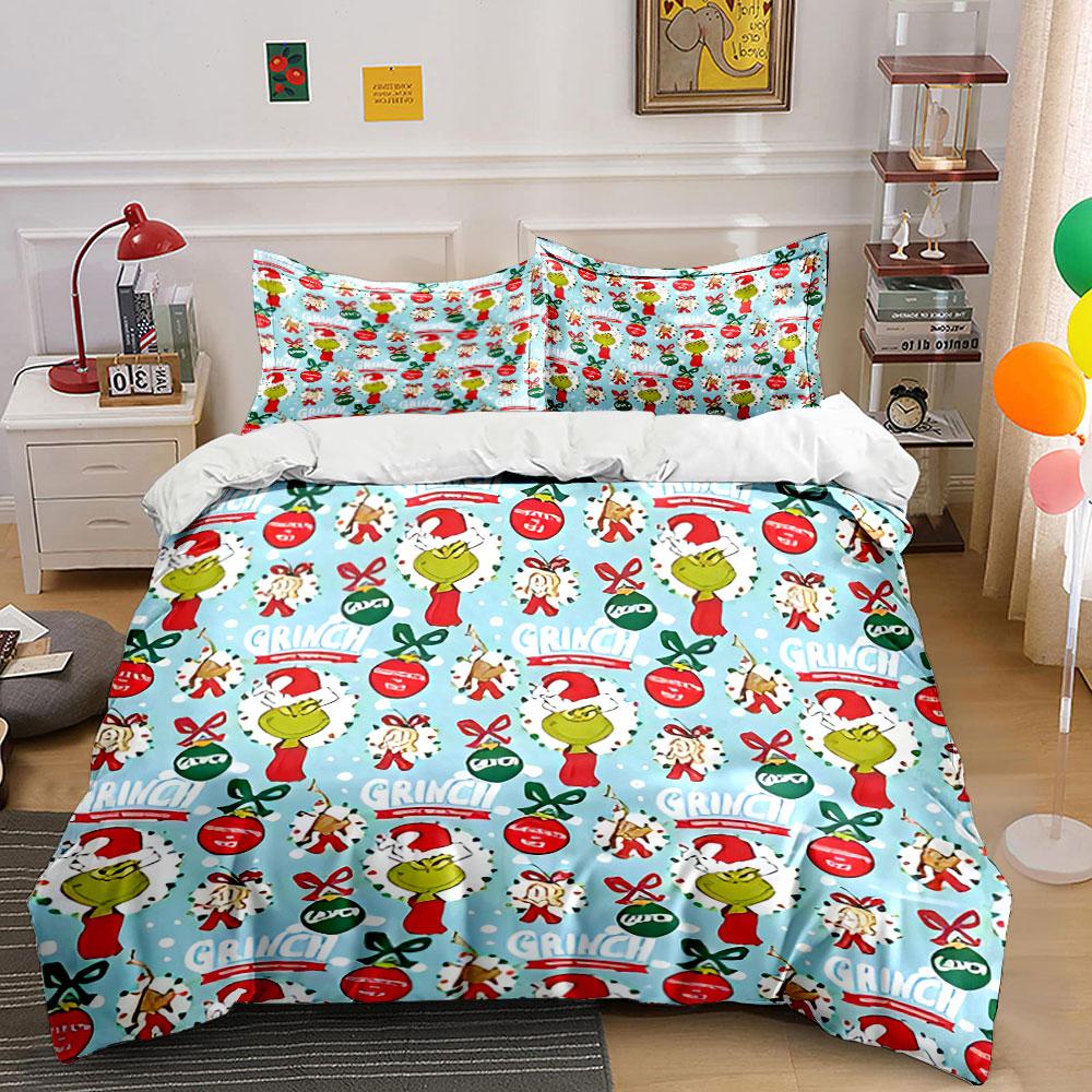 Whimsical Grinch Festivity Chaos Bedding sets