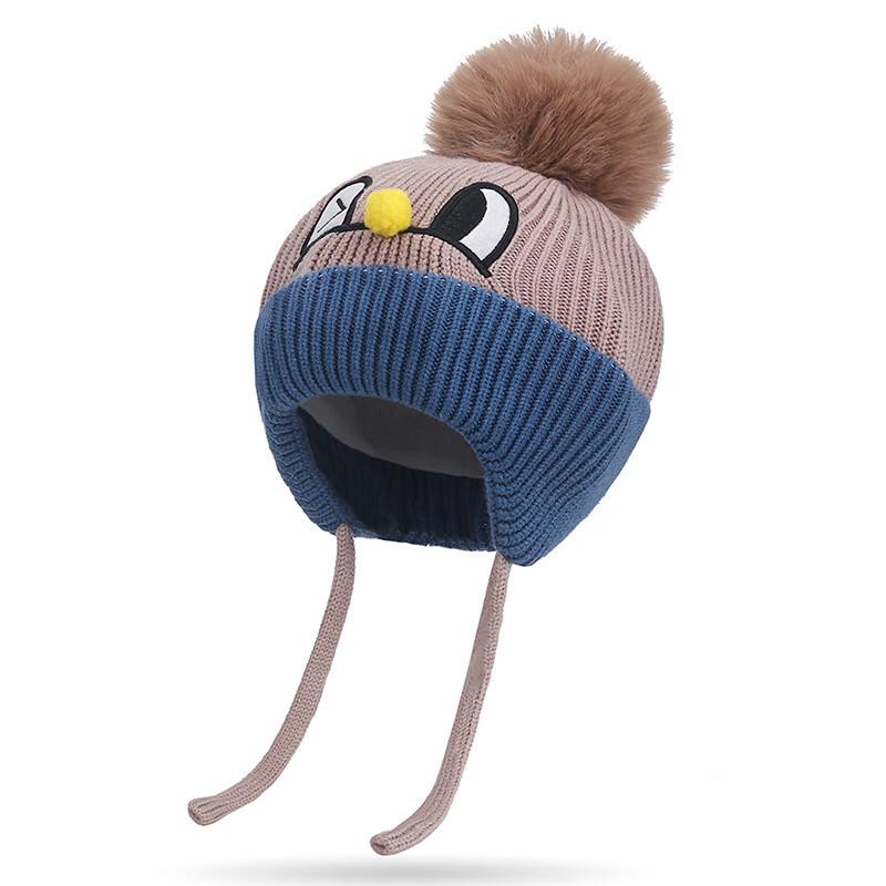 

Детская зимняя вязаная шапка ZHENYUEQI с помпоном и ушками One Size