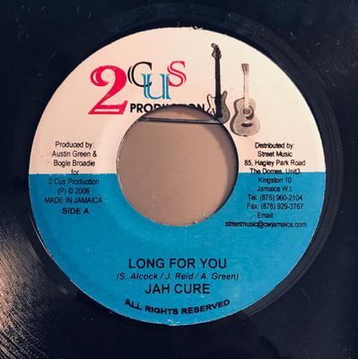 7inch Record JAH CURE Long For You NONE 2Cus Production 2006 Jamaica Reggae Ska Dub Used