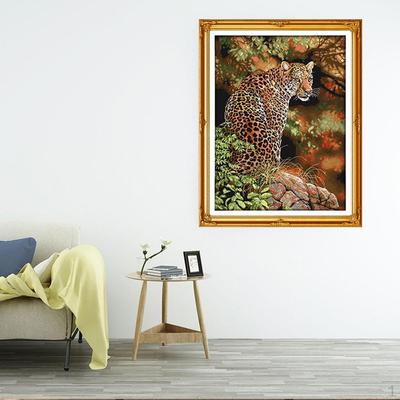 Stitch Marked Embroidery Set Leopard Embroider , 38 X 49 Cm