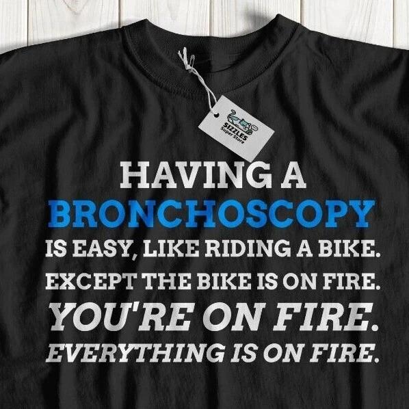 Unisex Bronchoscopy T-Shirt Lung Surgery Gifts & Airway Blockage Tee Cancer 4XL