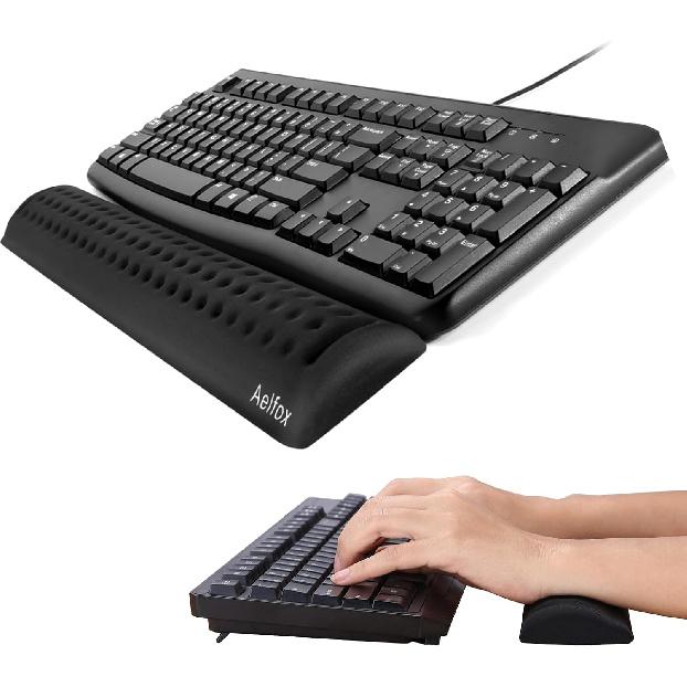 Aelfox Keyboard Wrist Rest for Laptop, Ergonomic Laptop Wrist Pad Wrist Support for Slim 87 Key Gaming Keyboard/Computer/Mac (14.17 x 2.32 x 0.7