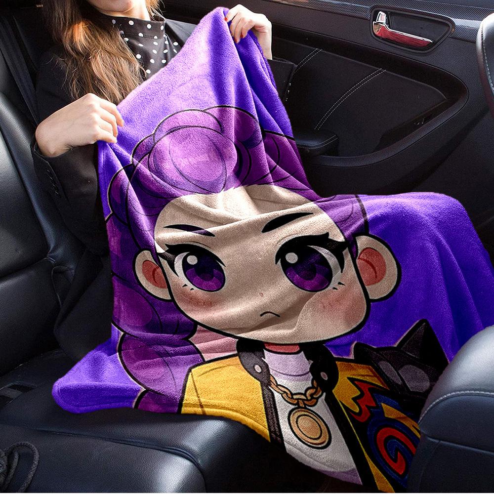 K-POP Anime Dívčí Skupina Čtyři Roční Období Měkká Teplá Přikrývka Celoroční Silně Pletená Polyesterová Přehoz na Postel, Kempování, Cestování Perfektní Dárek