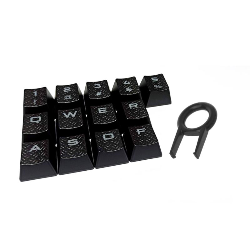 

13PCS OEM Keycaps with Textured Surfaces for Improved Grip and Light Transmission for K70 K95 Keyboards чёрный