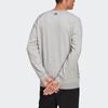 Adidas Big Logo Print Casual Sports Sweatshirt Men Tops Light-Grey HB5087