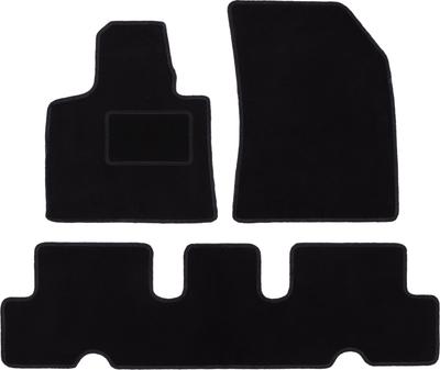 Black Velour Floor Mats For: Citroen C4 Spacetourer Minivan (2013-2018)