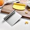 Dough Scraper With Measuring Scale Multipurpose Stainless Steel Cake Pizza Cutter Practical Kitchen Baking Tools
