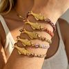 Handmade Woven Lucky Fish Bracelet Lucky Fish Bracelet 18K Gold Plated Fish Charm Woven Chain Bracelet