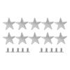 10 Pcs Metal Star Rivets 20mm High Glossy Zinc Alloy Star Rivets with 7mm PH Screws for Clothing Shoes Jackets