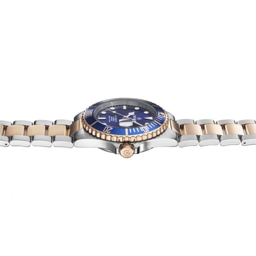 Grovana Key West Two Tone Stainless Steel Blue Dial Automatic Diver's 1571.2155 300M Men's Watch