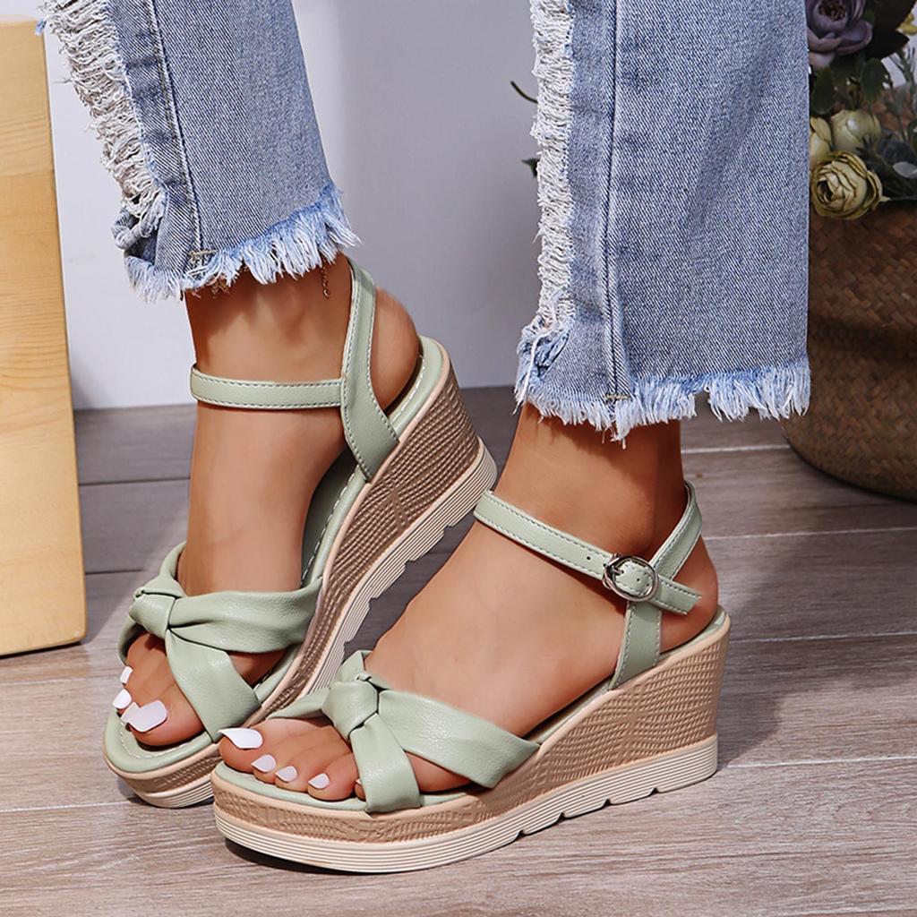 Women Sandals Bohemian Style Summer Shoes Women'S Summer Fashion Platform Wedge Clasp Open Toed Zapatos Mujer 2026 Tendencia