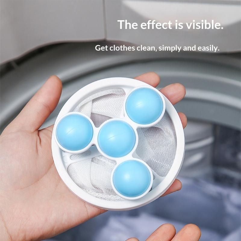 4Pieces Hair Remover for Laundry Lint and Hair Catcher Filter Mesh for Home Washing Machine Laundry Accessory