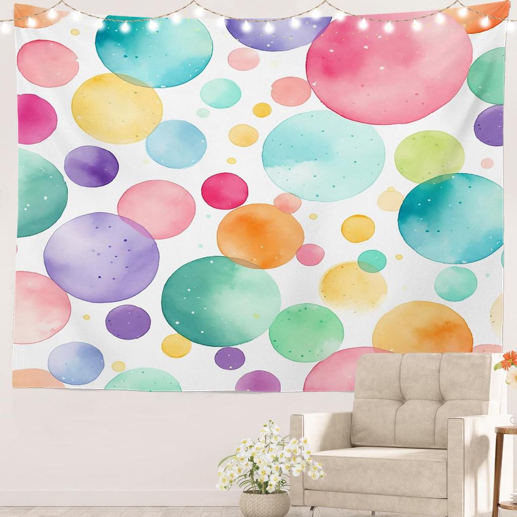 Retro Japanese Cherry Blossom Tapestry, Deep Indigo Flowers Wall Art Hanging Decoration Polyester Fiber White Ruffled Around For