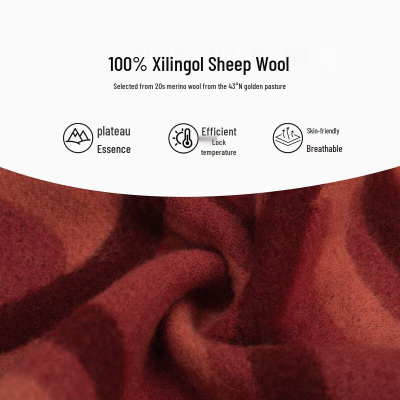 Wanshili 100% Merino Wool Warm Scarf and Shawl