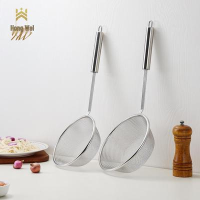 Stainless Steel Flat Bottom Noodle Skimmer Spoon Strainer Sieve for Kitchen Use