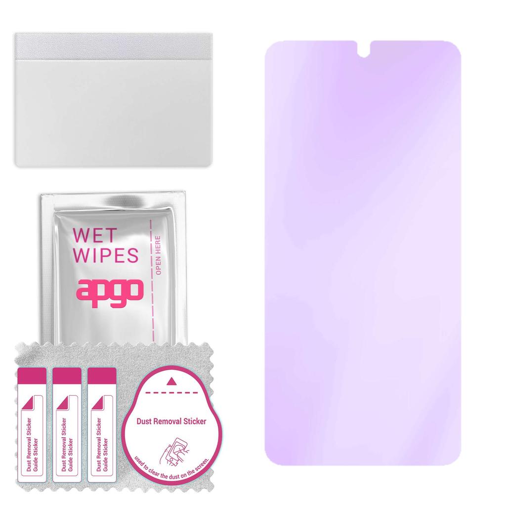 apgo Anti-Blue 9H Hybrid Schutzglas kompatibel mit Samsung Galaxy S21 FE 5G, flexibles Nanoglas, toller Ersatz für Panzerglas, kratzfest