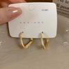 Simple Temperament Irregular Metal Earrings 111 Silver Needle Light Luxury Design High-end Earrings Earrings