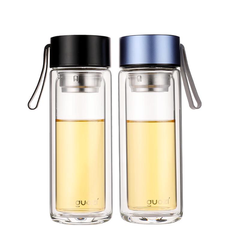 GUOZI Double-Layer Borosilicate Glass Tea Infuser Bottle