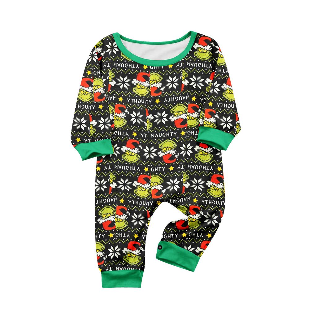 Parent-child Christmas Print Home Suit Long-sleeved Top And Pants