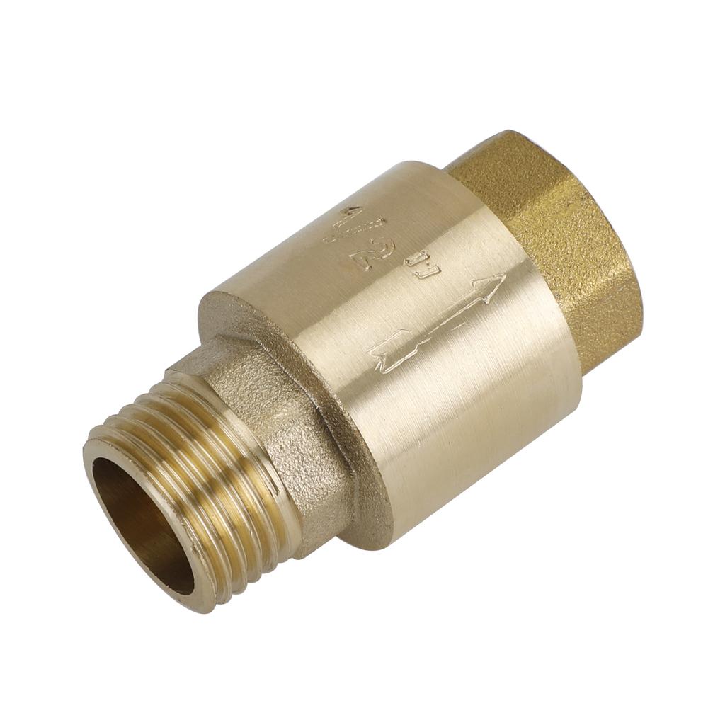 Brass Check Valve G1/2" M To F Thread Non-Return Backflow Prevention