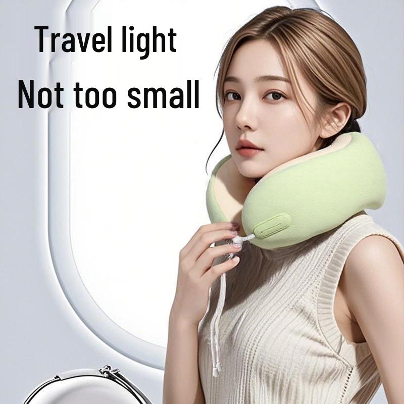 Cool Memory Foam U-Shaped Neck Support Travel Pillow - Portable for Office and Airplane, Customizable Logo Option