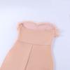 Personality Sleeveless Bodycon Dress with Side Slit and Fur Details Skirt Slim-fit Bag Hip Fluffy Pencil Skirt Dress Dress Skirt Bridesmaid Skirt