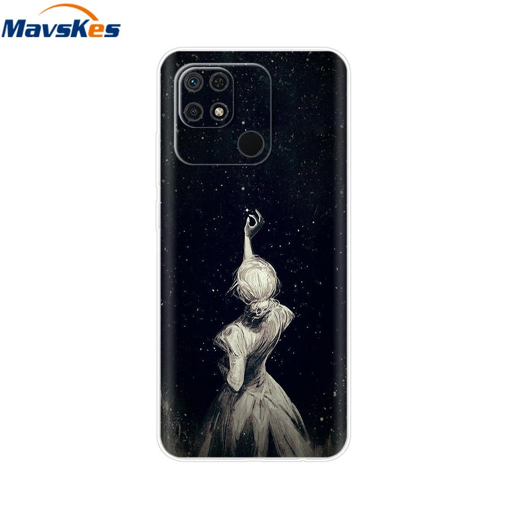 For Redmi 10C Case Clear Heart Flower Soft Silicon Phone Cover For Xiaomi Redmi 10C Coque redmi10C 10 C Fundas Bumper Shockproof