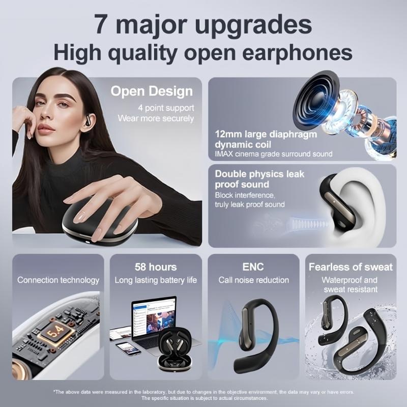 Wireless bluetooth-compatible Earbuds With Real Time Translation 144 Languages Sound Noise Cancelling Mic 58H Playday for Sports Travel