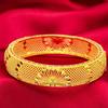 Vietnamese Sand Gold Peacock Bracelet: Luxury Open-Buckle Design, Versatile and Stylish.