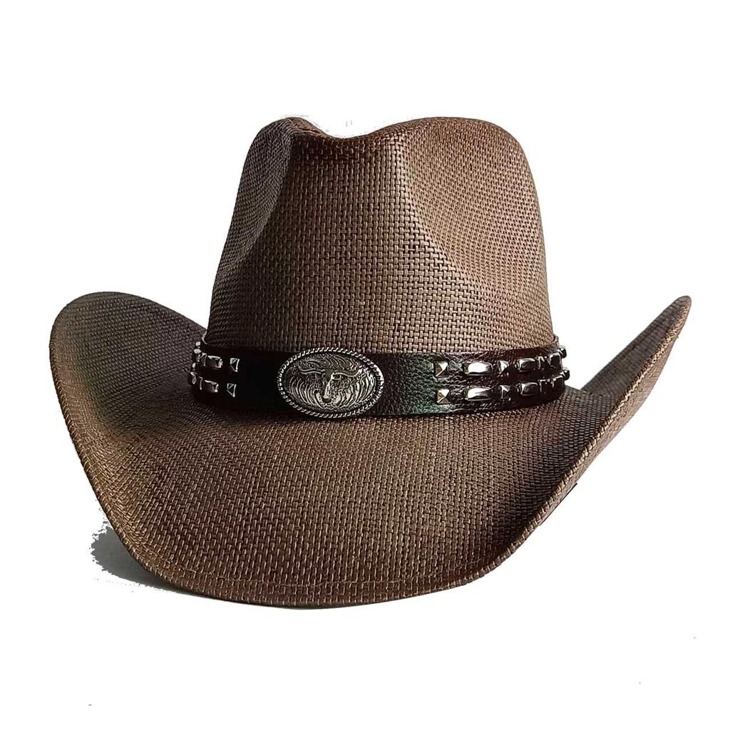 Vintage Style Straw Cowboy Hat For Men And Women Wide Brim Cowboy Hat Western Beach Sun Hat Sombrero