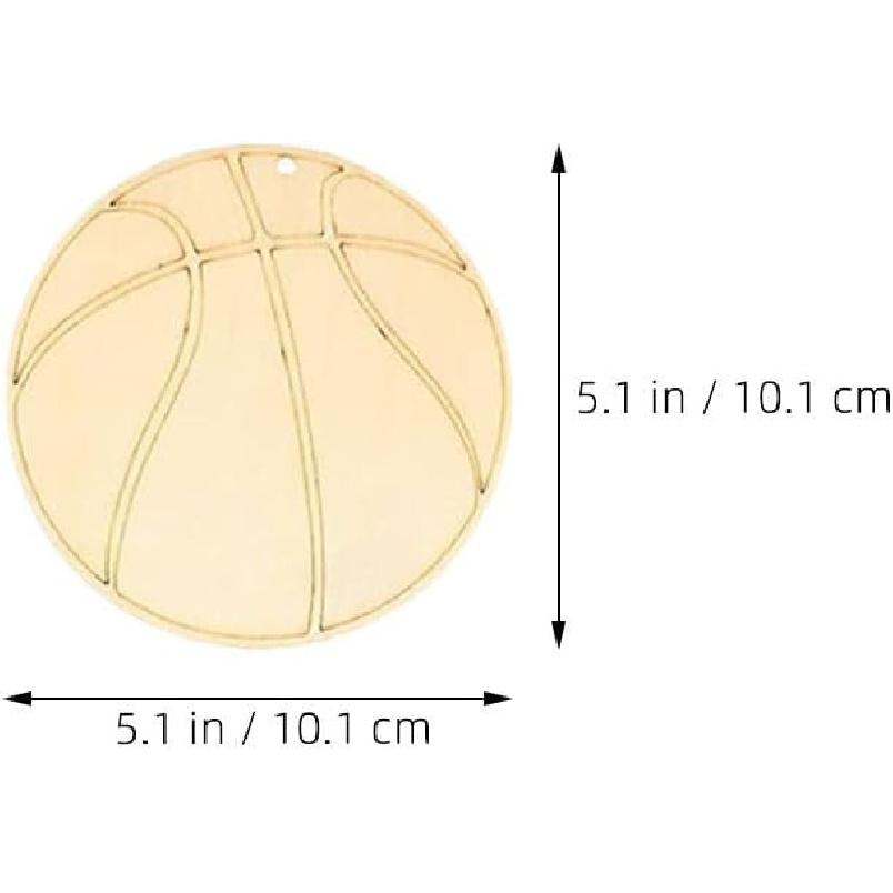 Toys 42pcs Painting Graffiti Wood Chips Toy Uncolored Wooden Chip Unfinished Wooden Cutouts Wooden Craft Decorations Wood Sports Ball Cutouts