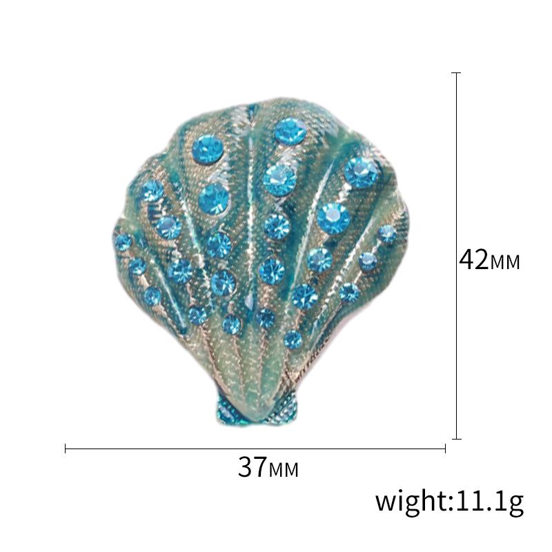 Enamel Starfish Brooches for Women Unisex Pearl Shell Sea Plant Pins Banquet Party Backpack Gifts Jewelry Accessories