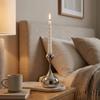 Centerpiece Decor Romantic Candle Holder European Style Luxury Metal Candlestick Silver Table Decoration Fine Dining
