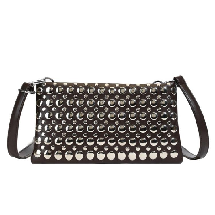 Crossbody Bags for Women Leather Crossbody Purses Punk Rivets Handbags Shoulder Bag Soft Pu Leather Shoulder Bag Gifts