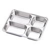 304 Edelstahl 4-Fächer Brotdosen-Set mit Deckel