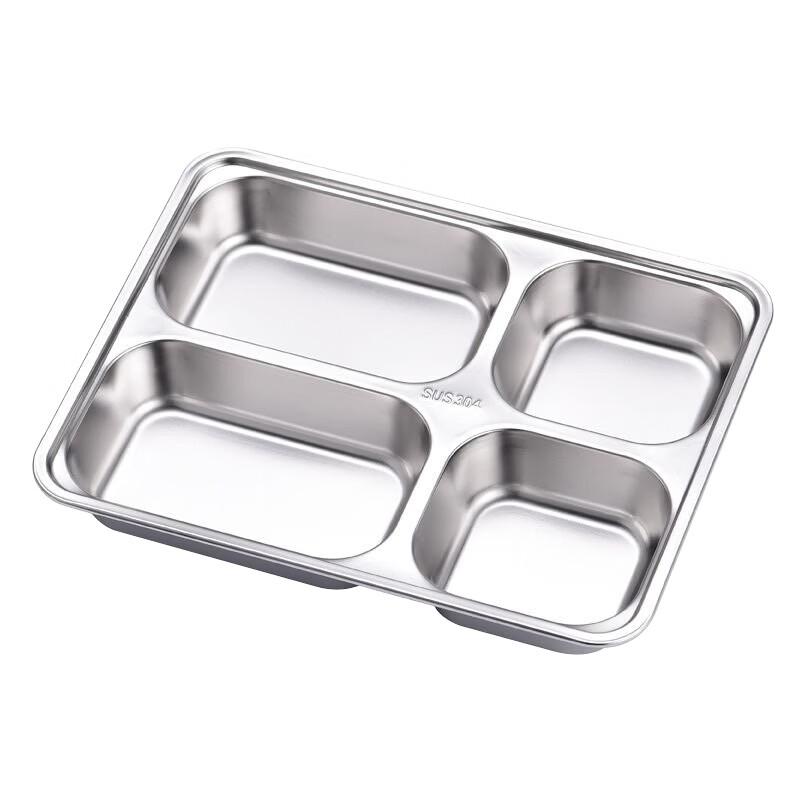 304 Edelstahl 4-Fächer Brotdosen-Set mit Deckel