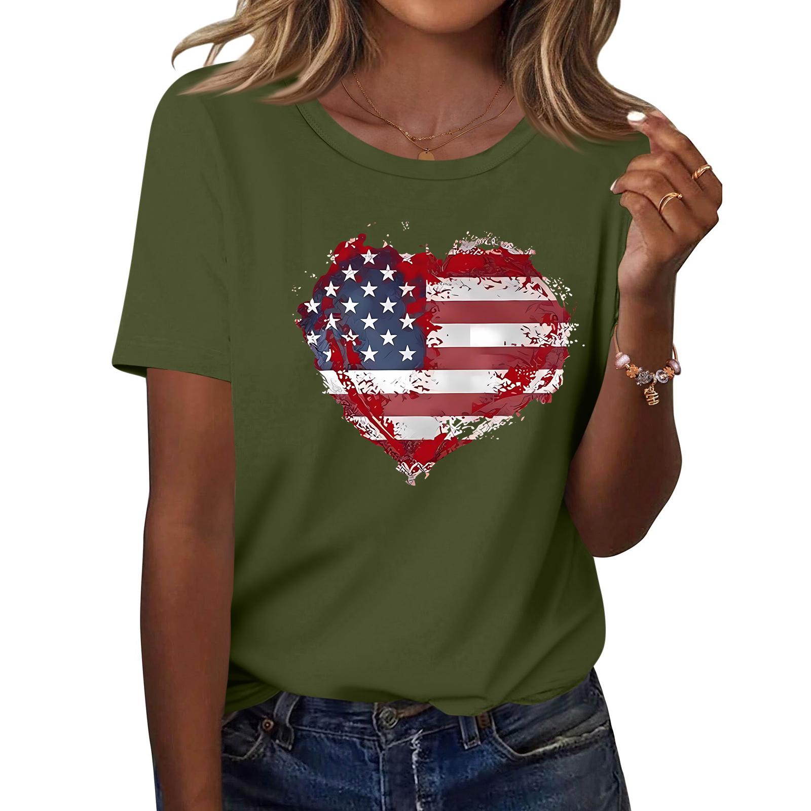 

Long Sleeve Shirts for Women Womens Long Sleeve Tops Long Sleeve T Shirt Women Long Sleeve Tops for Women Heart Print Crew Neck Casual Tee Shirt L