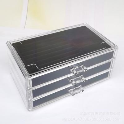 Schmuckaufbewahrungsbox 3-lagig Transparent Ohrring-Aufbewahrungsbox mit Fächern für Schlafzimmer