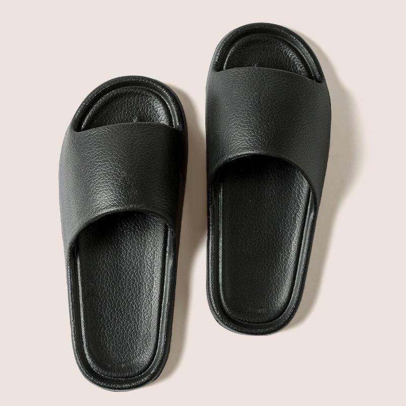 

Женские однотонные тапочки, повседневные туфли с открытым носком, удобные домашние тапочки для ванной комнаты 38-39 чёрный